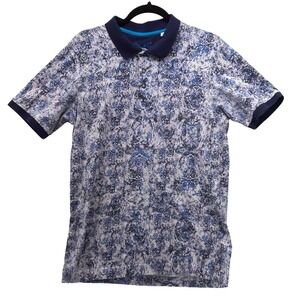 Robert Graham Rainwater Polo‎ Shirt Blue Medium
